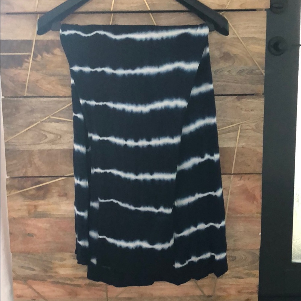 Navy tie die maxi skirt